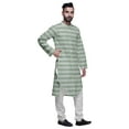 thumbnail image 2 of Atasi Printed Long Sleeve Kurta With Pajama Set For Men Summer Clothing, 2 of 4