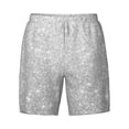 thumbnail image 4 of Lsque Mens Swim Trunks Silver Glitter Pattern - Bathing Suit Compression Liner - Beach Swim Shorts Swimwear - (S-3XL) - Stretch Quick Dry -Medium, 4 of 9