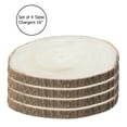 thumbnail image 4 of Barky Natural Wood Slabs Rustic Ornament Slice Tray Table Charger 10" set of 4, 4 of 10