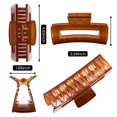 thumbnail image 4 of Large Hair Claw Clips Hair Claw Clips for Women Girls Hair Clips for Thick Hair Rectangular Claw Hair Clips for long hair Acrylic Rectangular Hair Clips 4.9" Hair Clips Non-slip Clip（4PCS）, 4 of 5