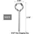 thumbnail image 3 of HUGFEGWE 20 Pack 5/32 inch Standard Hex Dogging Key with Full Loop, Allen Wrench Door Key for Push Bar Panic Exit Devices U2537-31540, 3 of 8