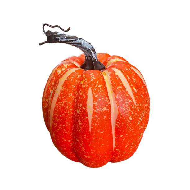 Calabaza artificial de espuma, calabaza realista para manualidades, simulación de calabaza, de otoño, calabaza decorativa para mesa y chimenea Naranja redonda Macarena Calabaza de simulación