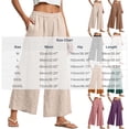 thumbnail image 3 of Oiangi Womens Plus Size Wide Leg Pants Elastic Waist Palazzo Pant Fall Trendy Ankle Trousers with Pockets Black 4XL, 3 of 7