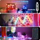 thumbnail image 4 of Guirnalda de luces LED navideñas de 20 m, 10 m y 5 m con aplicación inteligente y direccionable por Bluetooth para fiestas en casa, 4 of 4