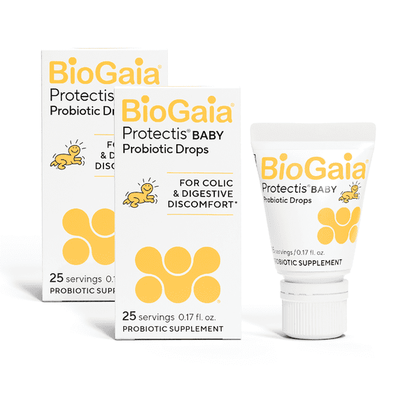BioGaia Baby Probiotic Drops | Ease Crying, Fussing, Colic, Gas & Tummy Issues | Allergen Free | Pack of 2