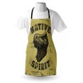 thumbnail image 3 of Dinosaur Apron Hand Drawn Roaring Tyrannosaurus Portrait Native Spirit Jurassic Wild Animal, Unisex Kitchen Bib Apron with Adjustable Neck for Cooking Baking Gardening, Army Green Black, by Ambesonne, 3 of 3