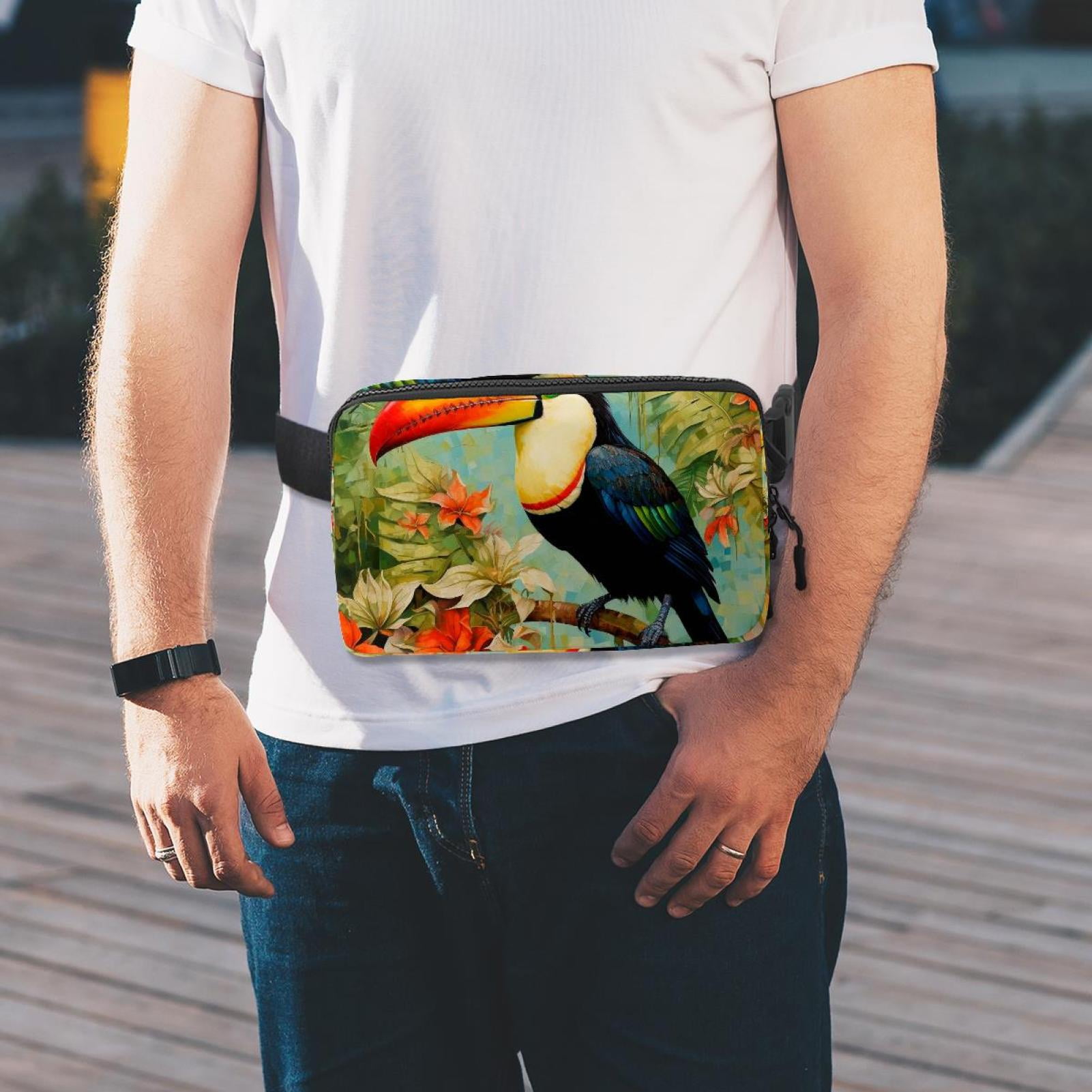 Toucan Adjustable Lightweight Waist Pack with Extension Strap - Unisex Fanny Packs Belt Bag Waist Bags