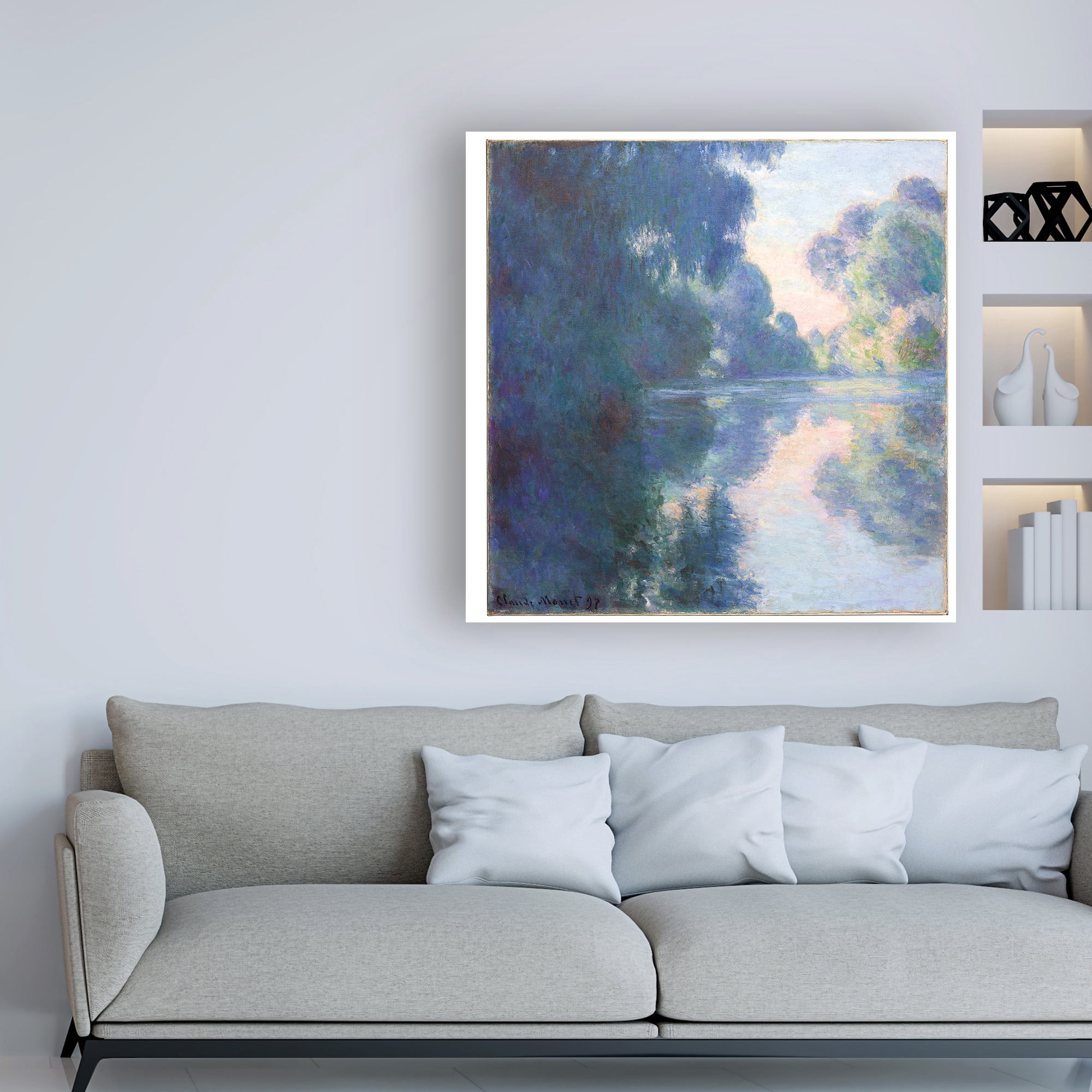 Trademark Fine Art 'Matinee sur la Seine, 1897' Canvas Art by Claude Monet
