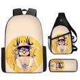 thumbnail image 4 of Traje de tres piezas Roblox, juego de animación, Bolsa Escolar con cremallera periférica, mochila para estudiantes, bolsa de pecho, bolsa de lápices, regalo para niños, nuevo, 4 of 4