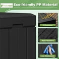 thumbnail image 3 of Patiowell 82 Gallon Deck Box Outdoor Storage Resin Wood Look Storage Box with Lockable lid for Patio Furniture, Black, 3 of 7