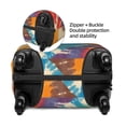thumbnail image 5 of Multi-Size Suitcase Protective Cover Full Range Double Stitching Invisible Zipper For Travel Business Brown Tie-Dye Background Rainbow Colors X-Large, 5 of 8