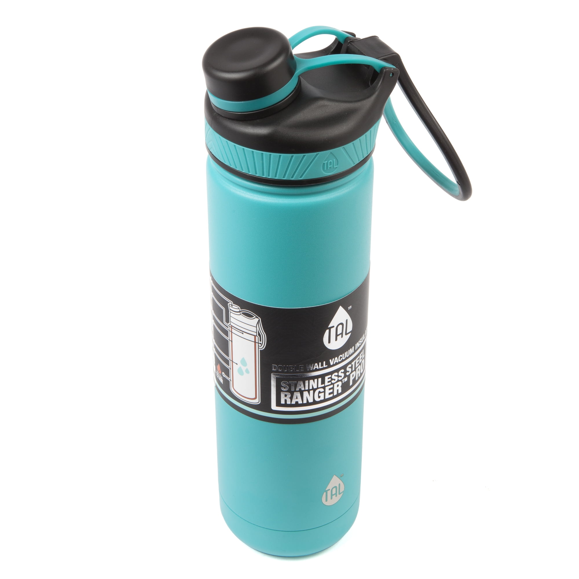 Tal 64OZ Ranger Pro Stainless Steel Vacuum Insulated Water Bottle -  Leak-Proof Double Walled Thermos w/Carry Loop 80 Hrs Cold, 26 Hot Reusable  Metal