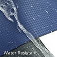 thumbnail image 4 of Blue and Grey Stall Shower Curtains for Bathroom Black White Small Shower Curtain Set with Hooks Modern Geometric Navy Blue White Half Shower Curtain Waffle Weave Water Repellent Washable 36x72 Inch, 4 of 6