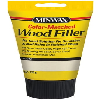 Minwax White Color-Matched Wood Filler, 6 oz, 1pc