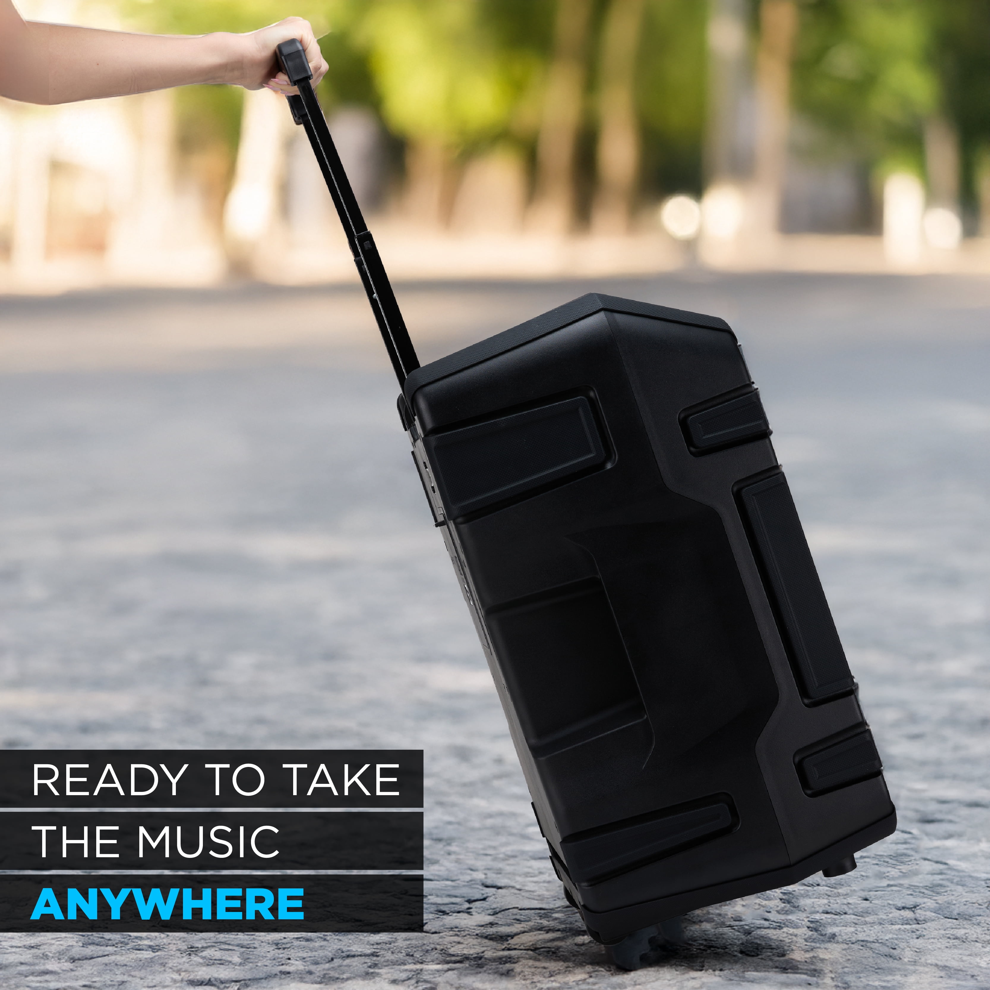 Altec Lansing Sonic Boom 180 Bluetooth Party Speaker, 180W IP67 Waterproof Portable Outdoor Speaker Up to 14 Hours Battery, LED Lights High Power DJ Sound System with Qi Wireless Charging