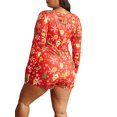thumbnail image 3 of Gvmfive Women Christmas Print Plus Size Loungewear Pajamas Long Sleeve Casual Jumpsuits, 3 of 5