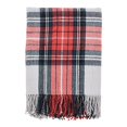 thumbnail image 1 of SARO LIFESTYLE Classic Plaid Pattern Tassel Trim Throw Blanket, 50" x 60", Multi, 1 of 2