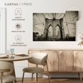 thumbnail image 4 of Elephant Stock Monochrome Brooklyn Bridge Wall Art - Horizontal Canvas Wall Art - Living Room Wall Decor - Architecture Canvas - Black And Gray Decor - 48" x 32", 4 of 4