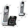 thumbnail image 5 of Panasonic Expandable Cordless Phone System, Bluetooth Pairing for Wireless Headphones and Hearing Aids, Smart Call Block, Bilingual Talking Caller ID, 2 Handsets - KX-TGD892S, Silver/Black, 5 of 5