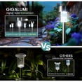 thumbnail image 3 of Solar Pathway Lights Outdoor, 10 Pack 12.51*1.85In Waterproof Stainless Steel Solar Garden Lights for Patio, Yard, Garden Pathway Decor, 3 of 8