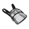 thumbnail image 4 of Mochila transparente mini, transparente, impermeable, de 2 capas, con cremallera, de PVC, resistente al desgaste, para viajes., 4 of 14