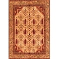 thumbnail image 1 of Ahgly Company Indoor Rectangle Abstract Orange Modern Area Rugs, 4' x 6', 1 of 4