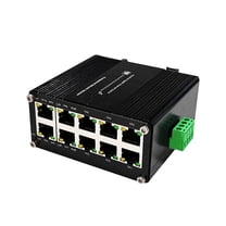 Industrial Gigabit 10 Ports Ethernet PoE Switch 8-Port 10/100/1000 Gigabit RJ45