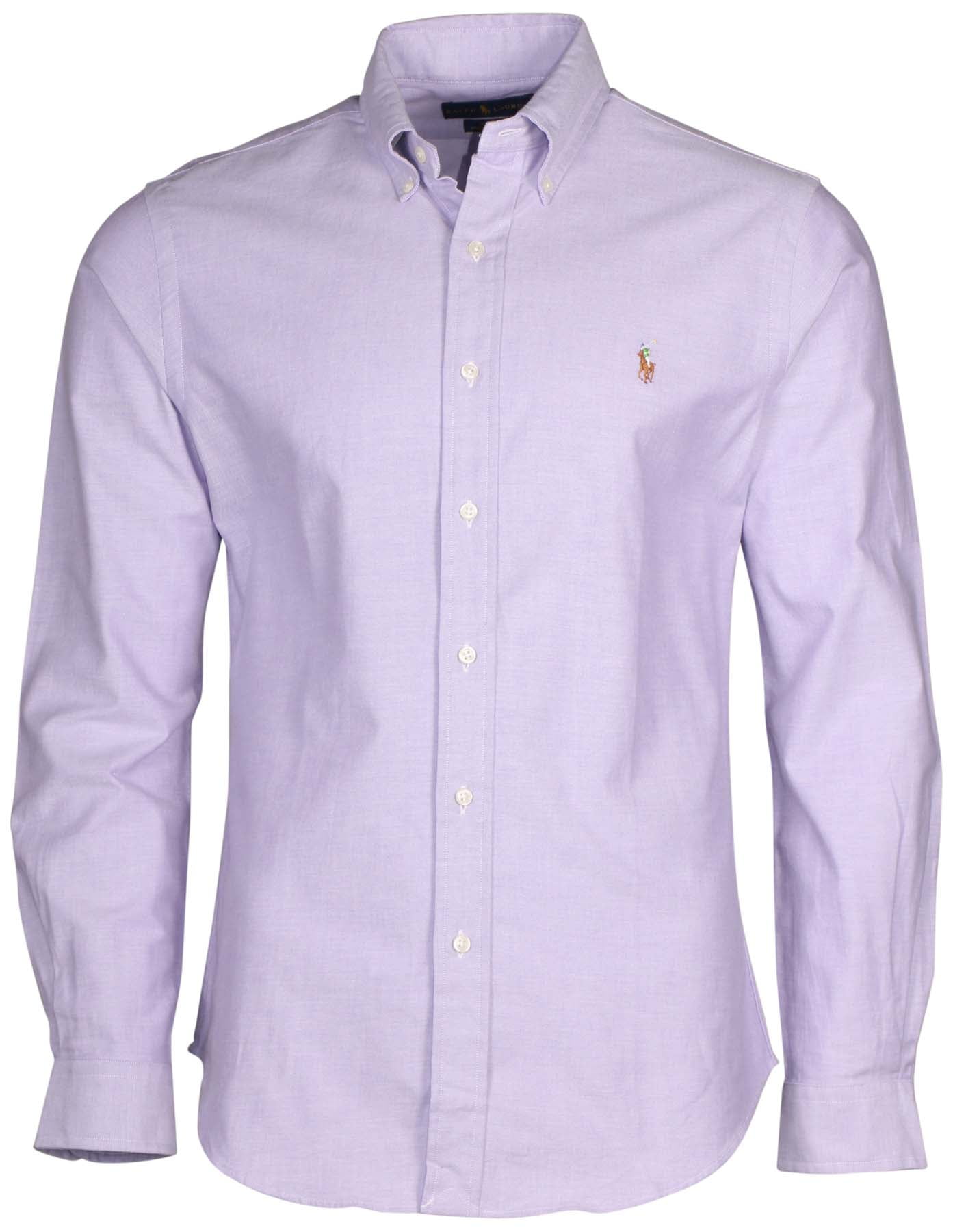 Markeer Voorvoegsel Componeren Polo Ralph Lauren Men's Slim Fit Stretch Oxford Shirt-Purple - Walmart.com