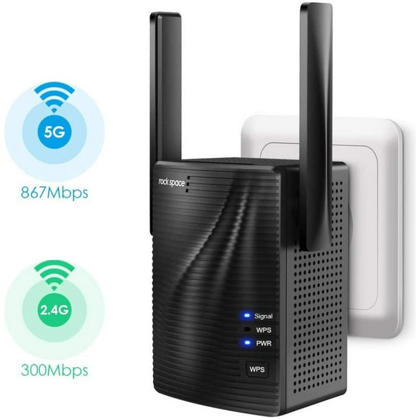 Rock Space AC1200 2.4 and 5GHz Dual Band WiFi Extender with