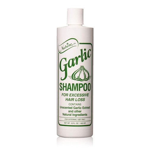 Nutrine Unscented Garlic Hair Shampoo for Excessive Hair Loss, 16 Oz