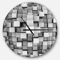 thumbnail image 1 of DesignArt Black and Grey Cubes Large Wall Clock, 1 of 2