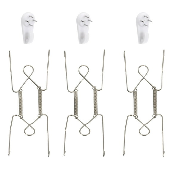 Uxcell 3 Pack Plate Hanger, 6 inch Stainless Steel Invisible Wall Plate Hangers for Decorative Plates and Arts