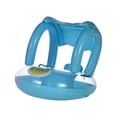 thumbnail image 4 of flotador de piscina para niños,flotador inflable para piscina para bebés con dosel,Anillo de natación para bebé con flotador de agua con asa,Flotador de natación infantil para bebé Azul, 4 of 8