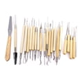 thumbnail image 2 of KLKCMS 1 Set Assorted Metal Clay Sculpting Tools Ceramic Foam Carving Tool Portable 22pcs, 2 of 9