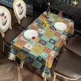 thumbnail image 3 of Boho Bohemia Flower Rectangle Tablecloth 60"x120",Waterproof Polyester Rectangle Table Cloth, Wipeable Spillproof Polyester Tablecloth for Dining, Camping, Indoor and Outdoor, 3 of 6
