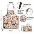 thumbnail image 3 of Chihuahua Dog and Flower Apron-Garden Aprons for Women with Pockets-Cotton Linen Waterproof Kitchen Cooking Gardening Aprons Adjustable for Kitchen,Cooking,BBQ and Salon 33x27 Inch, 3 of 5