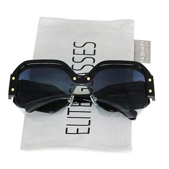 Large Oversized Ladies Women Sunglasses Trendy Candy Color Designer Half Frame Retro fashion