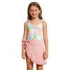 Bobifish Little Girls Swimsuit Lovely Cami Strap One Piece Swimsuit Korean Style Bathing Suit Stretchy Swimwear.Sized 5-6Y