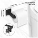 thumbnail image 5 of Juego De Accesorios De Baño Negro Mate De 5 Piezas, Juego De Barra Para Toallas De Baño De 23,6 Pulgadas, Juego De Accesorios De Baño De Acero Inoxidable Sus 304, Toalleros Para Baño Montado En La Par, 5 of 5