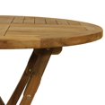 Sunnydaze Outdoor Solid Teak Wood with Light Stained Finish Round Patio