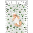 thumbnail image 6 of Sweet Jojo Designs Cactus Floral Pink and Green Fitted Crib Sheets 2 Piece Set, 6 of 6