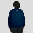 thumbnail image 5 of Women's WEAR by Erin Andrews Navy Dallas Cowboys Patch Full-Zip Bomber Jacket, 5 of 5