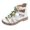 z1 White, variant on Gyujnb Open Toe Flower High Top Zipper Flat Sandals for Daily Outdoor Playground (Little Girls, Big Girls),4-4.5 Years