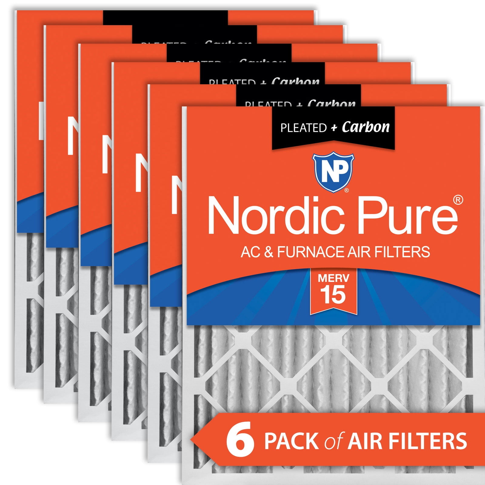 Pleated MERV 7 Air Filter 1 Pack Nordic Pure 20x24x4 3 5/8 