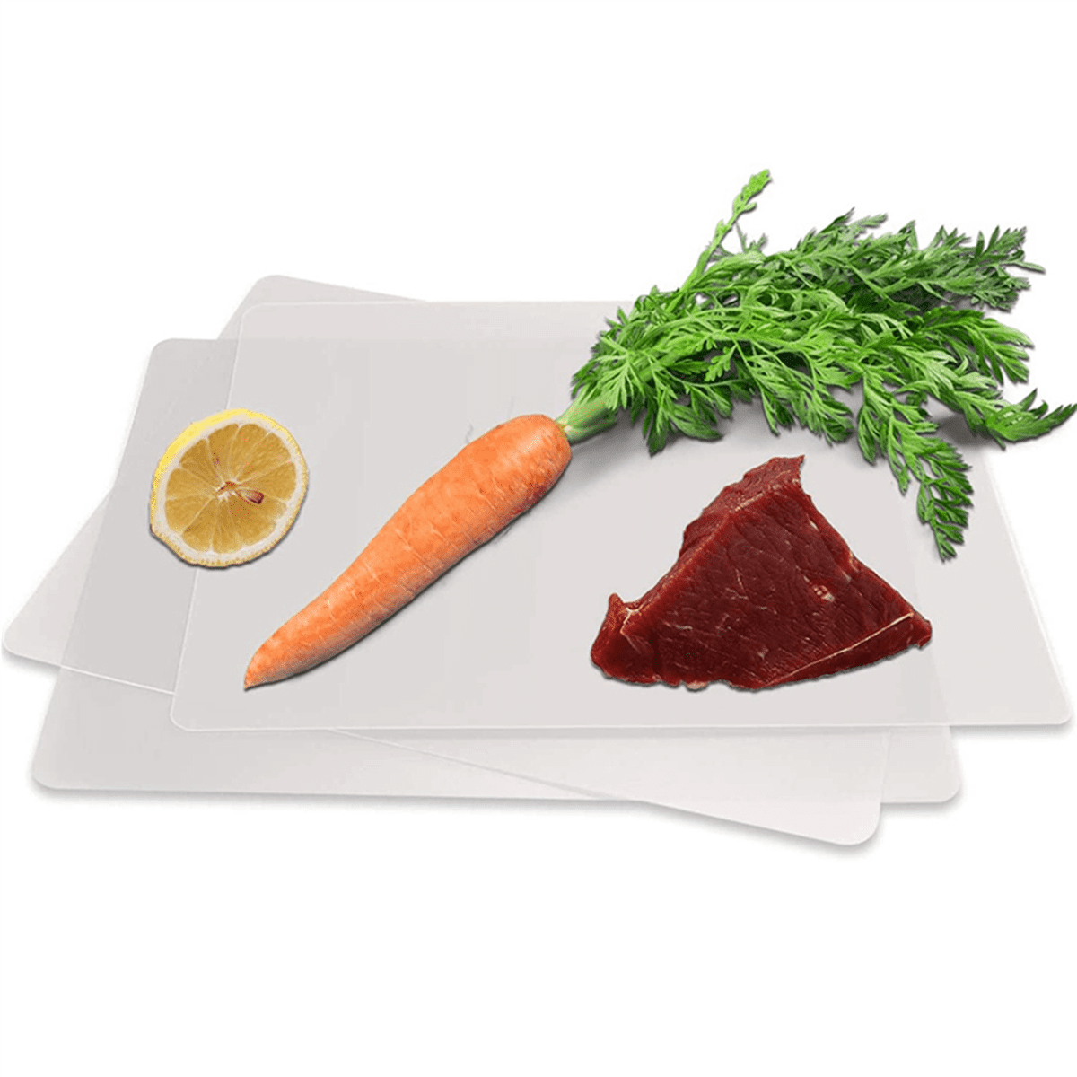 Clear Flexible Plastic Cutting Board Mats Set, Frosted Clear Kitchen Cutting Board Clear Mats 17.5 x 12 Inches,Set of 14