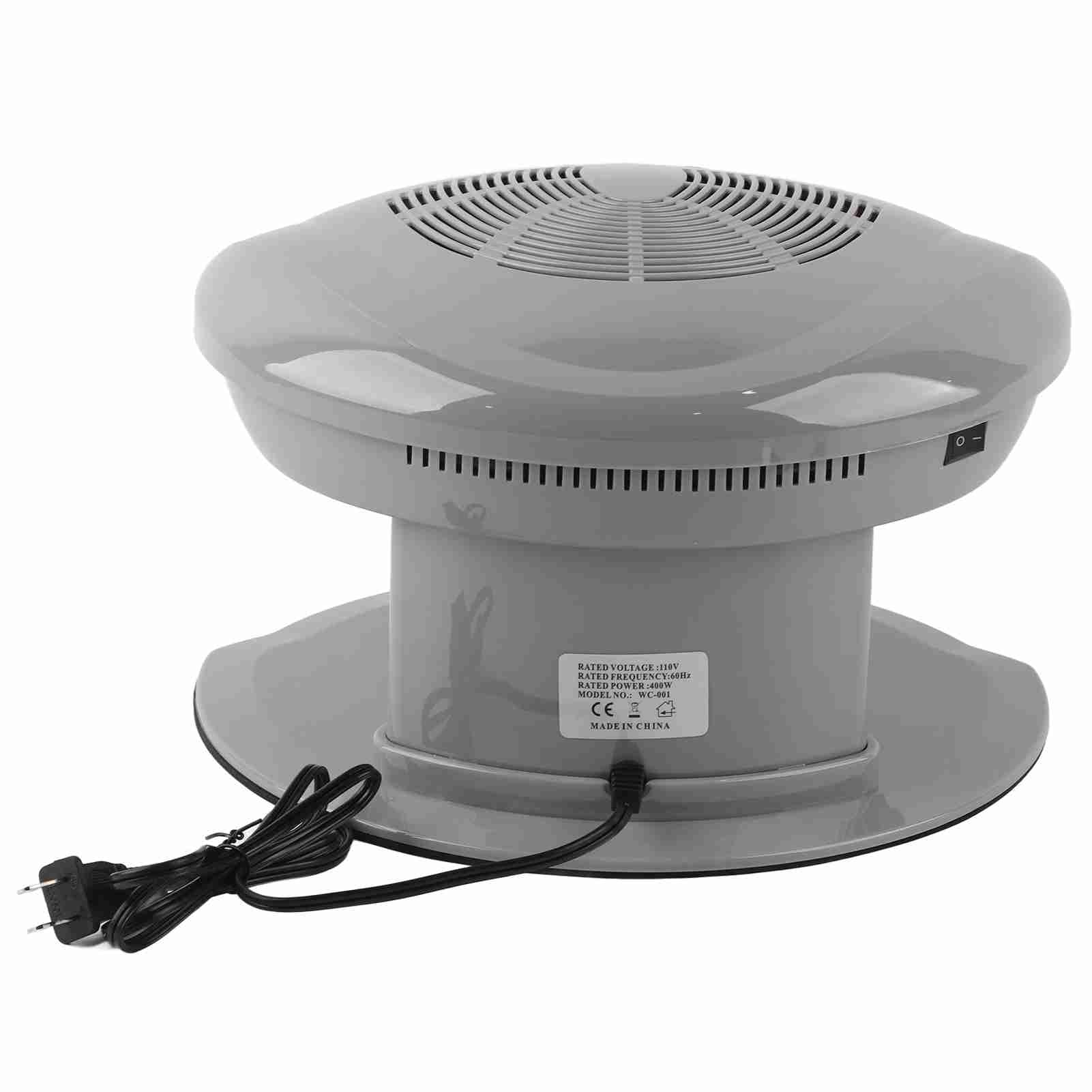 Nieyigj 2-in-1 Hot & Cold Air Nail Dryer Fan for Polish, Automatic Sensor Warm Cool Manicure Tool for Fingernails, Salon Quality Drying Equipment, US Plug 110V, Gray (11.81 inches / 30 cm)