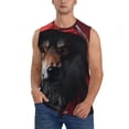 thumbnail image 2 of Lsque Mysterious Hooded Wolf Print Men's Cotton Blend Sleeveless Muscle Shirts (S-3XL)- Moisture Wicking, Odor Protection, UPF 30+,Small, 2 of 8