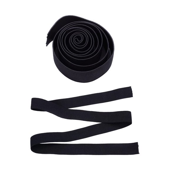 YANTAISIYU 6PCS Black Elastic Bands for Wig Making Accessories Melting Band for Lace Wig Caps Making (2.5 cm)