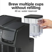 Hamilton Beach FlexBrew Coffee Maker, K Cup Pod Compatible Single Serve Coffee Maker & 12-Cup Coffee Pot, Black