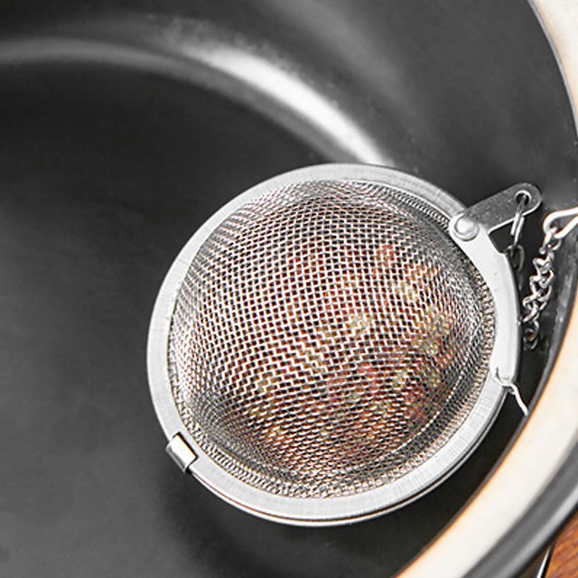 facefd Stainless Steel Mesh Tea Ball with Chain Tea Infuser Strainers Interval Diffuser for Drain Rinse Coffee Rice, S